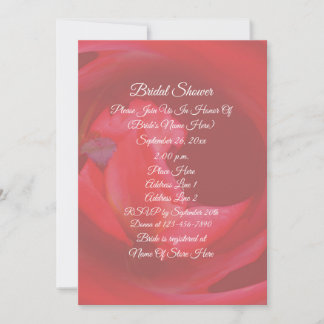 Invitation Fête des mariées de Rose rose
