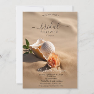 Invitation Fête des mariées de sable Rose Seashell