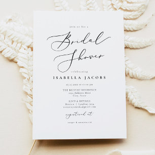 Invitation FÊTE DES MARIÉES de script de calligraphie Elegant
