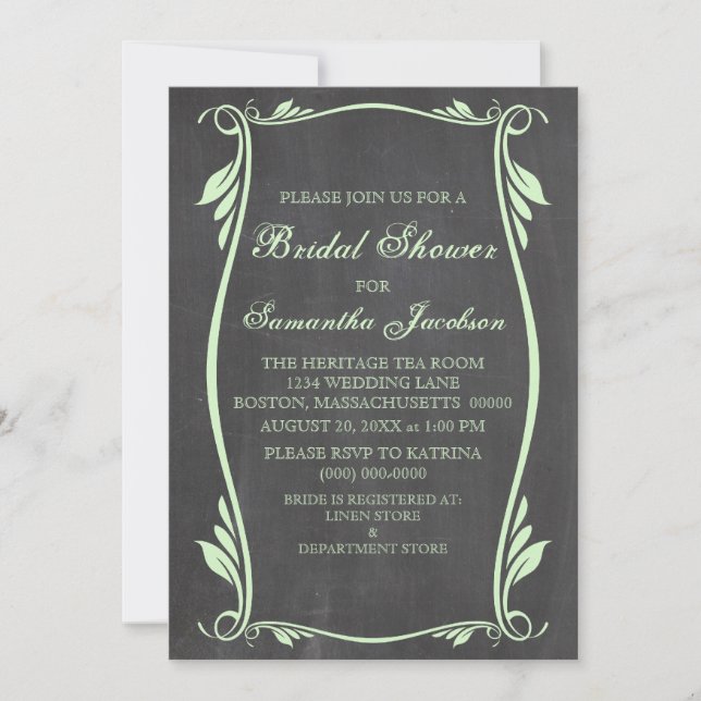 Invitation Fête des mariées de tableau de bord ver (Devant)