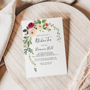 Invitation Fête des mariées de thé rose rose pâle