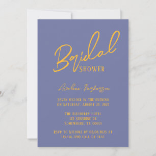Invitation Fête des mariées de typographie de Blueberry Sunsh