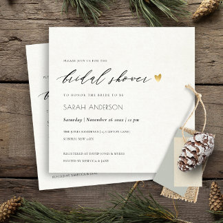 INVITATION FÊTE DES MARIÉES DE TYPOGRAPHIE SIMPLE ET ÉLÉGANTE
