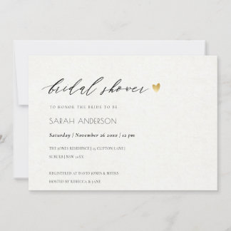 INVITATION FÊTE DES MARIÉES DE TYPOGRAPHIE SIMPLE ET ÉLÉGANTE