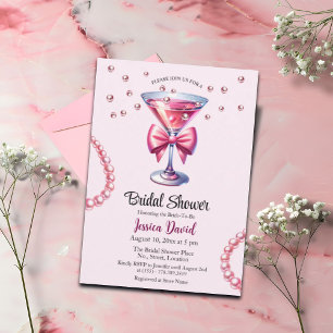 Invitation Fête des mariées de verre perles et poursuites