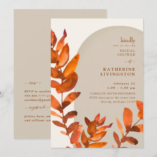 Invitation Fête des mariées de vibrance du feuillage d'automn