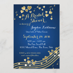 Invitation Fête des mariées des Coeurs de musique