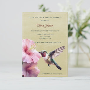 Invitation Fête des mariées des colibris et des hibiscus   Ja