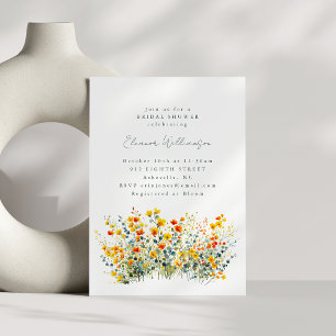 Invitation Fête des mariées des Fleurs sauvages de prairie ja