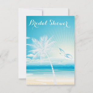 INVITATION FÊTE DES MARIÉES DES RÊVES DE L'OCÉAN TROPICAL