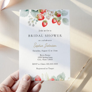 Invitation Fête des mariées des vignes fraises