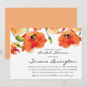 Invitation Fête des mariées d'été Golden Poppy