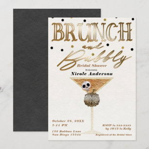 Invitation Fête des mariées d'Halloween de Brunch & Bubbly Wi