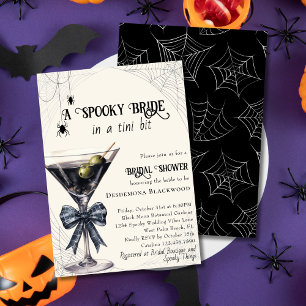 Invitation Fête des mariées d'Halloween éffrayante Spider Bow