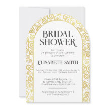 Fête des mariées D'Hiver Chic Blanc Et Or