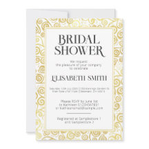 Fête des mariées D'Hiver Chic Blanc Et Or