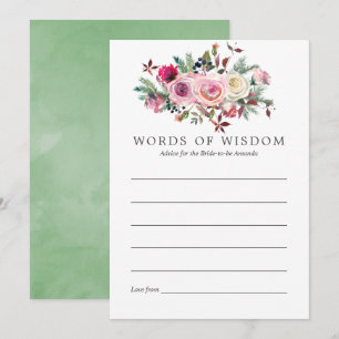 Invitation Fête des mariées d'hiver Floral Conseils pour la f