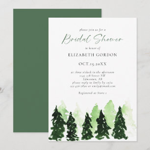 Invitation Fête des mariées d'hiver Pinceau rustique