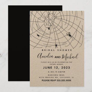 Invitation Fête des mariées d'illustration de gribouillis Web