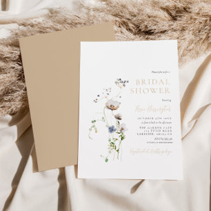Invitation Fête des mariées Douce Fleur sauvage Dainty