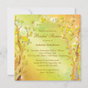 Invitation Fête des mariées Dreamy Forest Trees