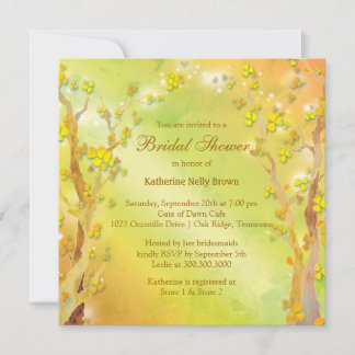 Invitation Fête des mariées Dreamy Forest Trees