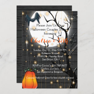 Invitation Fête des mariées du couple d'Halloween - Invitatio
