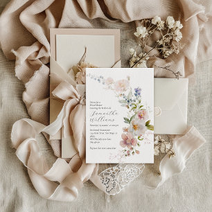 Invitation Fête des mariées du Fleur sauvage Boho Rustic Mead