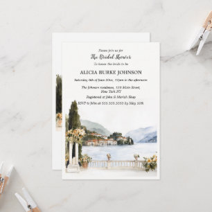 Invitation Fête des mariées du lac de Côme en Italie