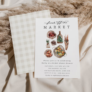 Invitation Fête des mariées du thème du marché agricole