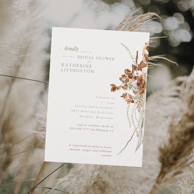 Invitation Fête des mariées élégante à la crème Boho (Créateur téléchargé)
