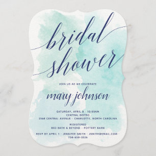 Invitation Fête des mariées élégante Aquarelle de mariage