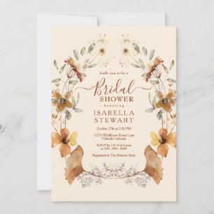 Invitation Fête des mariées élégante Fleur sauvage Boho moder