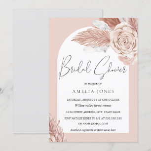 Invitation Fête des mariées en arc de fleurs Boho
