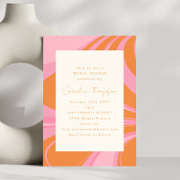 Fête des mariées en marbre Abstrait rose Boho