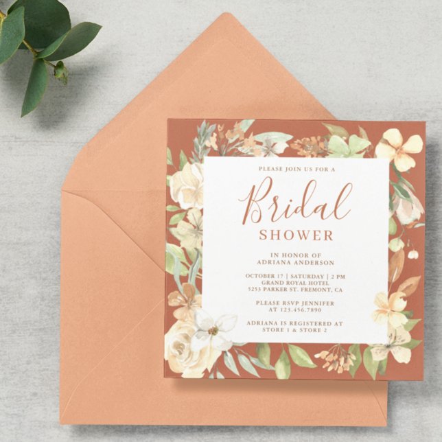 Invitation Fête des mariées en terre cuite à pâte molle (Créateur téléchargé)