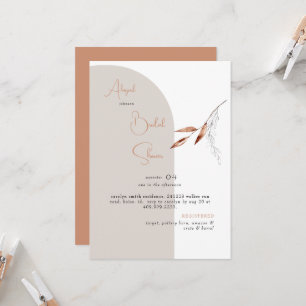 Invitation Fête des mariées en terre cuite contemporaine