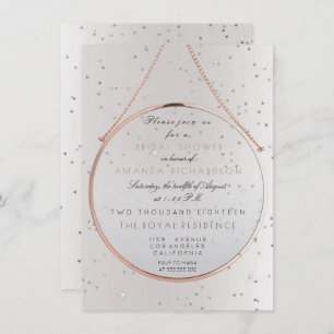 Invitation Fête des mariées en verre Bachelorette rose argent