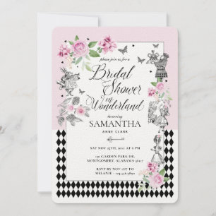 Invitation Fête des mariées en Wonderland Chic Floral Fairyta