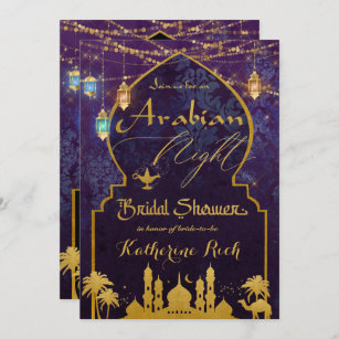 Invitation Fête des mariées Exotic Arabian Nights
