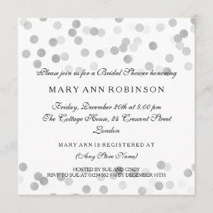 Invitation Fête des mariées Faux Parties scintillant à huile 