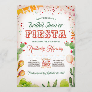 Invitation Fête des mariées Fiesta