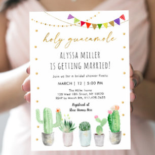 Invitation Fête des mariées Fiesta Cactus