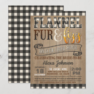 Invitation Fête des mariées Flannel et Fizz - Blanc