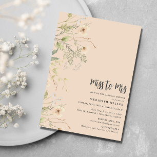 Invitation Fête des mariées fleur sauvage