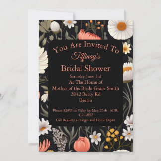 Invitation Fête des mariées Fleur sauvage Cottagecore
