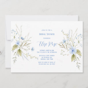 Invitation Fête des mariées Fleur sauvage Rustique Dusty