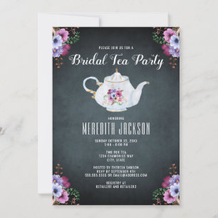 Invitation Fête des mariées Floral Tea Party