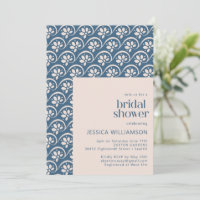 Fête des mariées florale bleu scandinave moderne