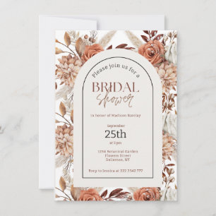 Invitation Fête des mariées florale Boho aquarelle